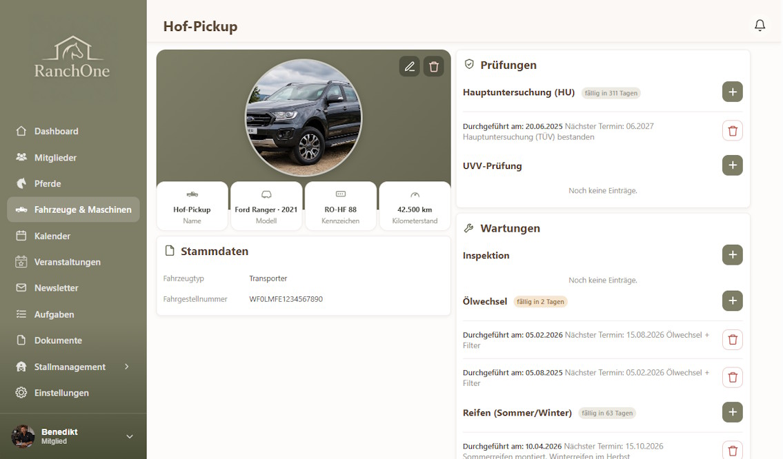 RanchOne Fahrzeuge & Maschinen – Detailansicht